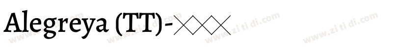 Alegreya (TT)字体转换